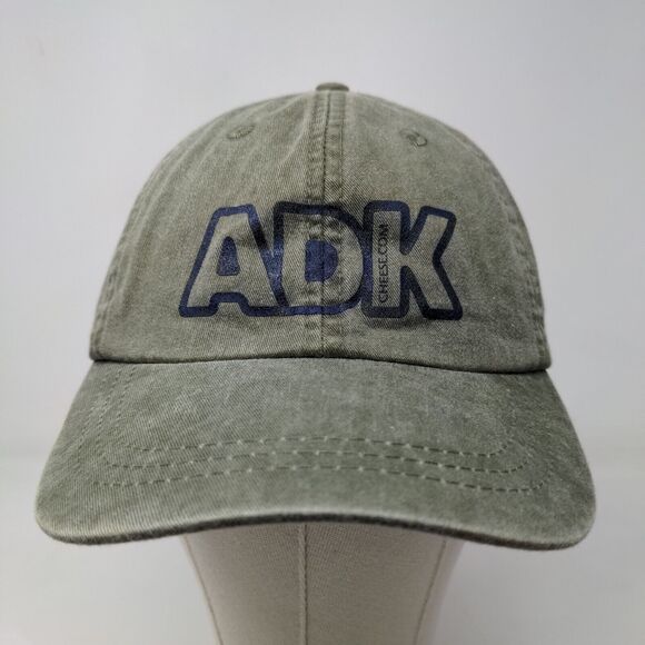 Adams Men's Slideback Hat Green Adjustable Graphic ADK Logo Cheese.com - Picture 2 of 12
